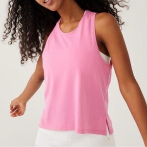 Outdoor Voices Everyday Muscle Tank Top Bubblegum  Pink Size Medium Cotton EUC
